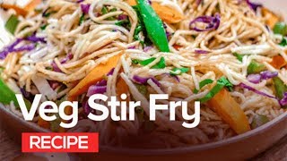 Vegetable Stir Fry  Sauteed Vegetables  Healthy Vegetarian Recipe [upl. by Hodge]