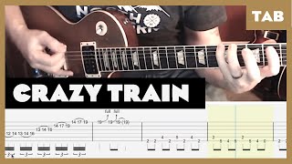 Ozzy Osbourne  Crazy Train  Guitar Tab  Lesson  Cover  Tutorial [upl. by Parke]