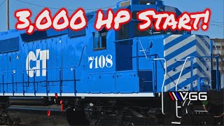 3000 HP Turbo V16 Locomotive Start Up And Tour [upl. by Aidan510]