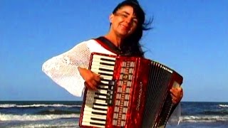 WIESŁAWA DUDKOWIAK  with Accordion on Beach 2  The most beautiful relaxing melody [upl. by Anirehc597]