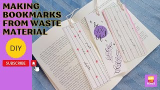 DIY BOOKMARKS Making bookmarks with waste papers  Simple and beautiful designs that anyone can do [upl. by Arzed283]