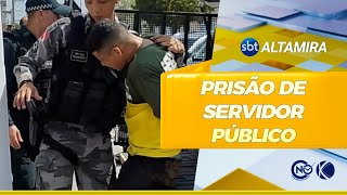 Servidor público é preso com arma e drogas em Altamira PA  SBT Altamira [upl. by Etiuqal]