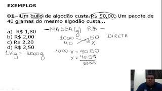 Regra de três simples  Aula completa  Exercícios [upl. by Adniral]