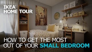 Small Bedroom Storage Solutions  IKEA Home Tour [upl. by Queena581]