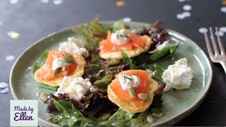 Blini salade met zalm en geitenkaas [upl. by Nadabas801]