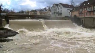 Bischofszell TG Sitter führt Hochwasser [upl. by Eidnim638]