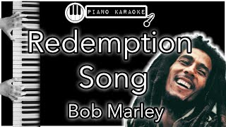 Redemption Song  Bob Marley  Piano Karaoke Instrumental [upl. by Carie10]