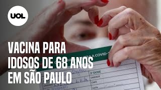 Calendário da vacina SP anuncia data para imunização de pessoas de 68 anos [upl. by Odinevneib]