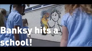 Banksy surprises Bristol primary school with mural [upl. by Ashely439]