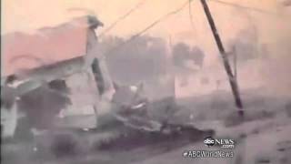 TornadoHit House Tipped Over by Gust of Wind Caught on Tape [upl. by Eidnarb]