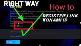 How to register Konami idAccount efootball 2024 mobileReake Gamerkonami id link [upl. by Cilo331]