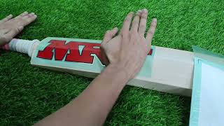 MRF VK18 Sticker Apply Cricket Bat  How to apply Cricket Bat sticker at home [upl. by Namijneb]