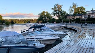 Stockholm Walks Strandvägen Djursholm Sunset by the shoreline of the poshest suburb in Sweden [upl. by Hi108]