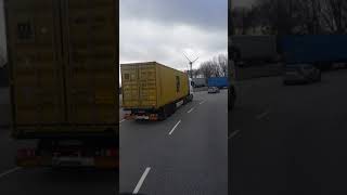 LKW Überfahrt Köhlbrandbrücke in den Hamburger Hafen [upl. by Derna]