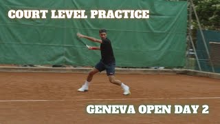 Roger Federer FULL Court Level Practice VS Marin Cilic  Geneva Open 2021  1080p 60fps [upl. by Fidellas519]