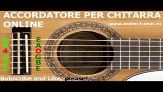 ACCORDATORE PER CHITARRA ACCORDARE LA CHITARRA ONLINE ACUSTICA con corde standard e accordi EBGDAE [upl. by Htilil442]