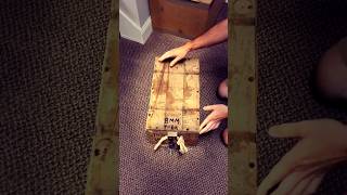 Opening a VINTAGE SEALED CRATE 8MM Mauser Ammunition vintage worldwar2 8MM crateopening ww2 [upl. by Yraht554]