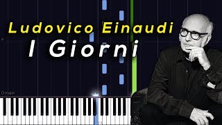 Ludovico Einaudi  I Giorni Synthesia Piano Tutorial [upl. by Ahsenak]