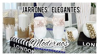 COMO DECORAR JARRONES DE VIDRIO  IDEAS FACILES PARA DECORAR TUS FLOREROS [upl. by Ramiah]