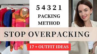 54321 packing method minimalist travel capsule wardrobe [upl. by Nahgeam]