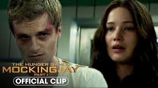 Peeta Attacks Katniss In The Hospital  The Hunger Games Mockingjay Part 1 [upl. by Annala320]