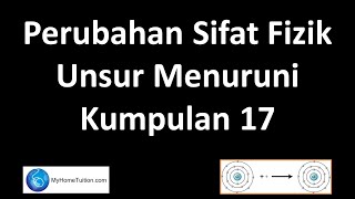 Kimia Tingkatan 4 KSSM Bab 4 Jadual Berkala Unsur  Perubahan Sifat Fizik Unsur Menuruni Kumpulan 17 [upl. by Liss315]