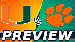 Miami Hurricanes vs Clemson Tigers Preview amp Score Prediction  Tiger Hunting Season is OPEN [upl. by Pier]