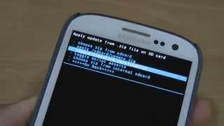 How to install update zip with ClockworkMod Recovery on Samsung Galaxy S3 [upl. by Cave134]