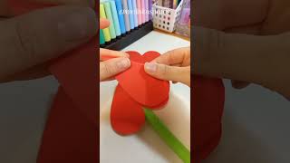 tulipan de papel 🌷 manualidades papercraft tulipanes craft [upl. by Jarrod]