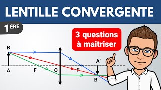 LENTILLE CONVERGENTE ✅ foyer image grandissement  1ère spé  Physique [upl. by Ameer944]