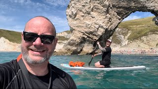 Lulworth Cove Great Britain 🇬🇧 Hanging with my brother paddleboarding and cliff jumping 😎😎😎 [upl. by Niarda]