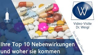 Kennen Sie die 10 häufigsten Nebenwirkungen Diese 10 Medikamente machen am häufigsten Probleme ❗ [upl. by Anoirb]