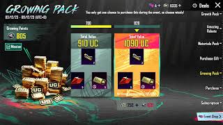 Purchasing New Growing Pack In PUBG Mobile [upl. by Ludmilla402]