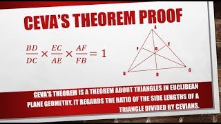 Cevas Theorem Proof Hindi  Kamaldheeriya [upl. by Hatch]