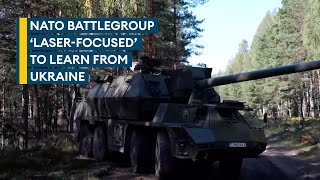 Nato battlegroup in Latvia learning from Ukraine for future conflicts [upl. by Sumahs]