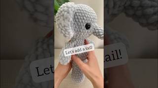 Finishing a Crochet Elephant  the Tail  amigurumi [upl. by Drida503]