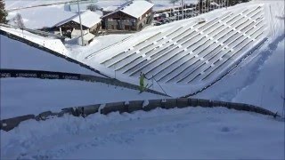 Eddie the Eagle leaps the Olympic 90m in Courchevel [upl. by Larrisa]