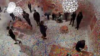 Yayoi Kusamas The Obliteration Room  Dunedin Art Gallery 160616 [upl. by Vladamar]