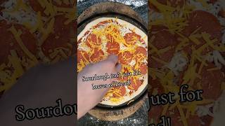 Sourdough Pizza is inherently superior 🥰🍕 baking cooking sourdough bread shorts fyp recipe [upl. by Niamreg]