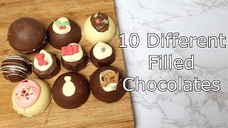 How to make 10 Filled Chocolates Mint Creams Brandy Creams Rum Creams Orange Creams and more [upl. by Valentin]