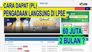 CARA MENGIKUTI PENGADAAN LANGSUNG PLDI LPSE  60 JUTA 2 BULAN [upl. by Ledniahs]