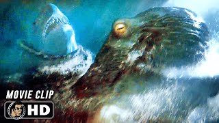 Shark Vs Kraken Fight Scene 2  MEG 2 THE TRENCH 2023 Action Movie CLIP HD [upl. by Ityak]