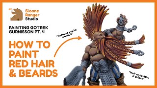 Painting Gotrek Pt 4  How to paint red hair amp beards  Miniature painting tutorial [upl. by Lain]