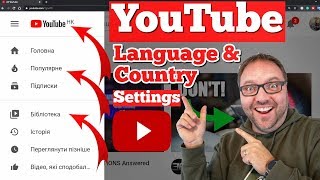 How to Change YouTube Language and Country Settings [upl. by Imled]