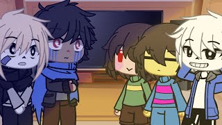 Depressive Ink Au reacts to Frisk Sans and Chara EnglishEspañol Part 1 [upl. by Thelma815]