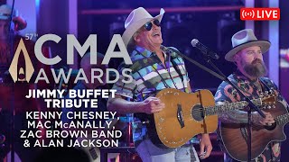 Jimmy Buffett Tribute by Kenny Chesney Mac McAnally Zac Brown Band amp Alan Jackson  CMA Awards [upl. by Kendrah806]