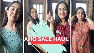 Ajio Huge Sale Haul  Short Kurtis Under Rs 250  KurtaSet  Tops  Jeans  Shoes  Best Prices [upl. by Kinsman779]