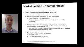 Entrepreneurial Finance  Session 7  Valuation market method [upl. by Ayoras]