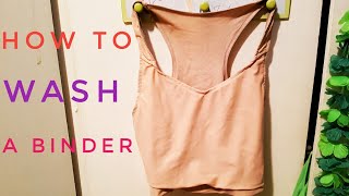 How To Wash A Binder FTM [upl. by Dixil]