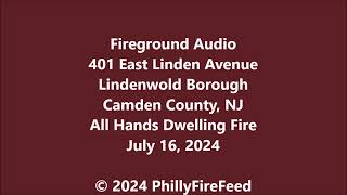 71624 401 E Linden Ave Lindenwold Camden Co NJ All Hands Dwelling Fire [upl. by Hamish469]